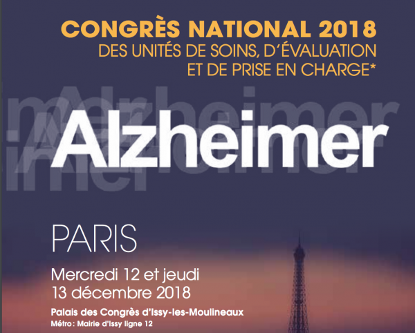 Congrès National sur les Unités de Soins, d’Evaluation et de Prise en Charge Alzheimer (12-13 déc, Paris)