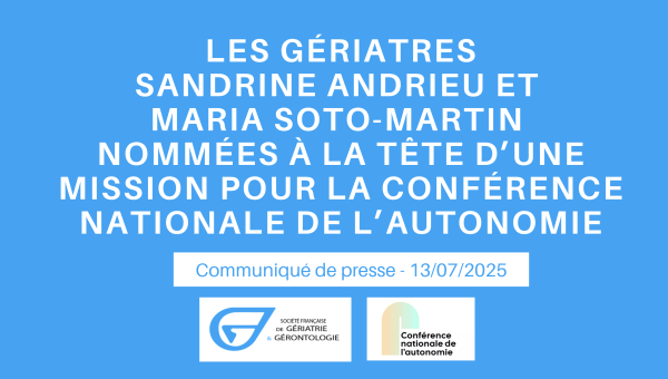 La SFGG salue la nomination des Professeures Maria Soto-Martin et Sandrine Andrieu pour accompagner la prévention de la  perte d’autonomie en France