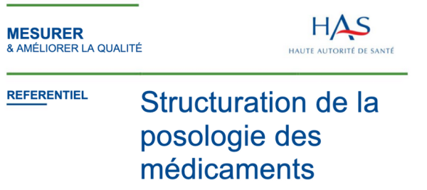 Recommandations HAS « Structuration de la posologie des médicaments » (2025)